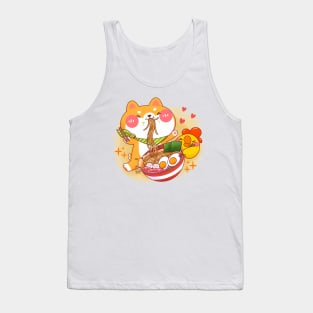 Cute Shiba Inu Ramen Tank Top